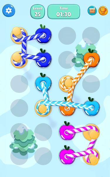Tangled Line-Knot Untie Puzzle - Gameplay image of android game