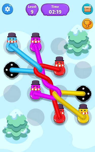 Tangled Line-Knot Untie Puzzle - Gameplay image of android game