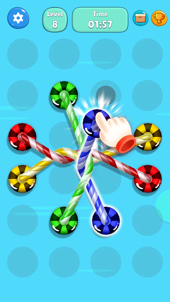 Tangled Line-Knot Untie Puzzle - Gameplay image of android game