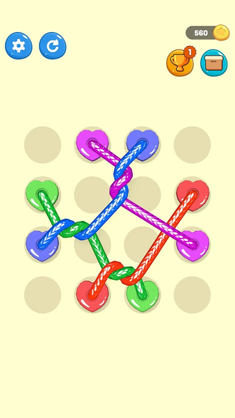 Tangled Line 3D: Knot Twisted - Gameplay image of android game