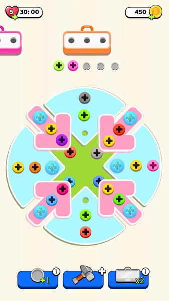 Unscrew Nuts Pin - Gameplay image of android game