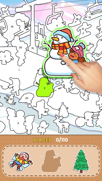 Sticker Book: Coloring Puzzle - Gameplay image of android game