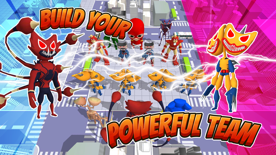 Monster Head Merge Battle - Gameplay image of android game