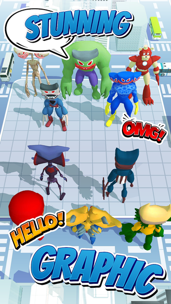 Monster Head Merge Battle - Gameplay image of android game