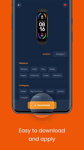 WatchFaces for Mi Band 5 - Image screenshot of android app