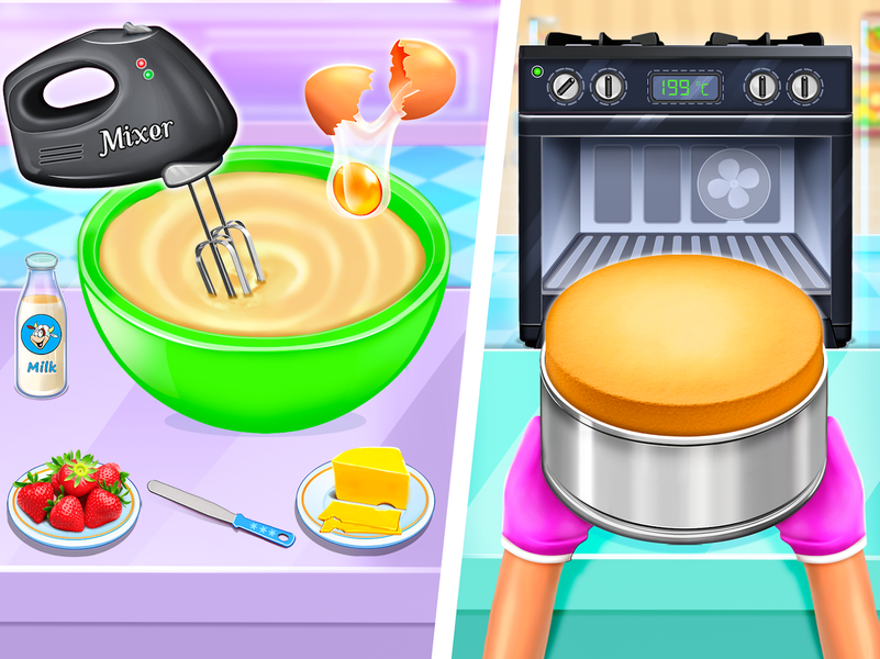 Cake Maker: Cooking Cake Games - Gameplay image of android game