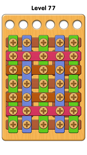 Wood Nuts & Bolts Screw Puzzle - Gameplay image of android game