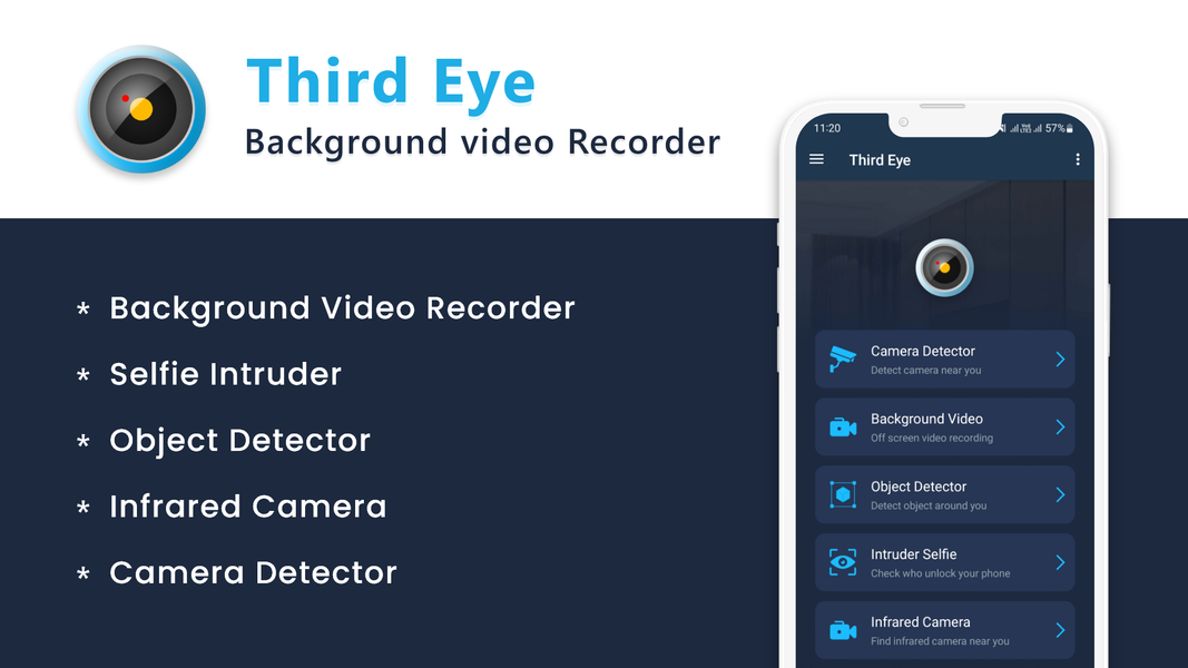 Third Eye Hidden Camera Record - عکس برنامه موبایلی اندروید