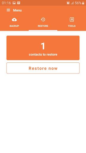Contacts Backup Restore - Image screenshot of android app
