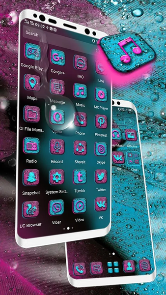 Feather Water Drop Theme - Image screenshot of android app