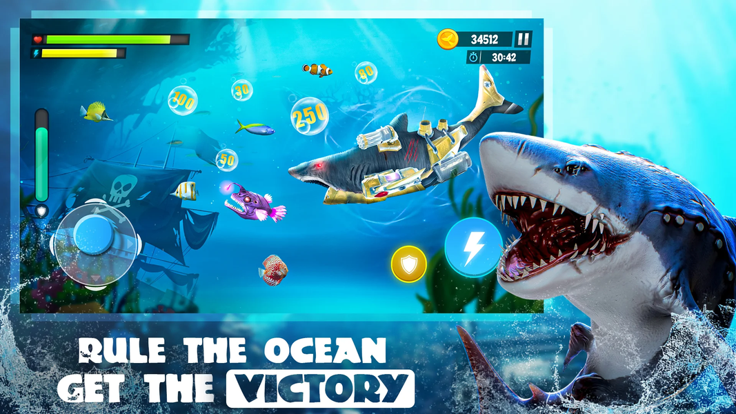 Shark Attack: Hungry Fish Game - عکس بازی موبایلی اندروید
