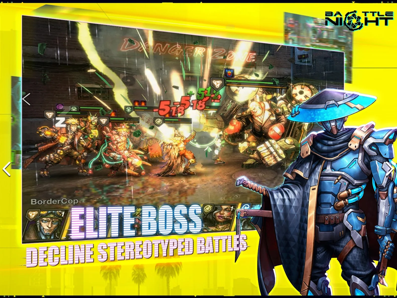 Battle Night: Cyberpunk RPG - Gameplay image of android game