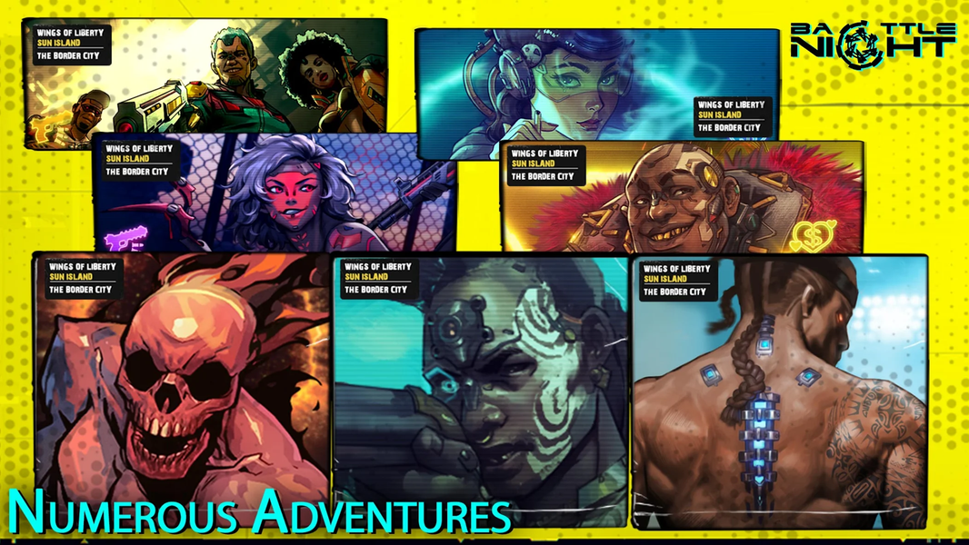 Battle Night: Cyberpunk RPG - Gameplay image of android game