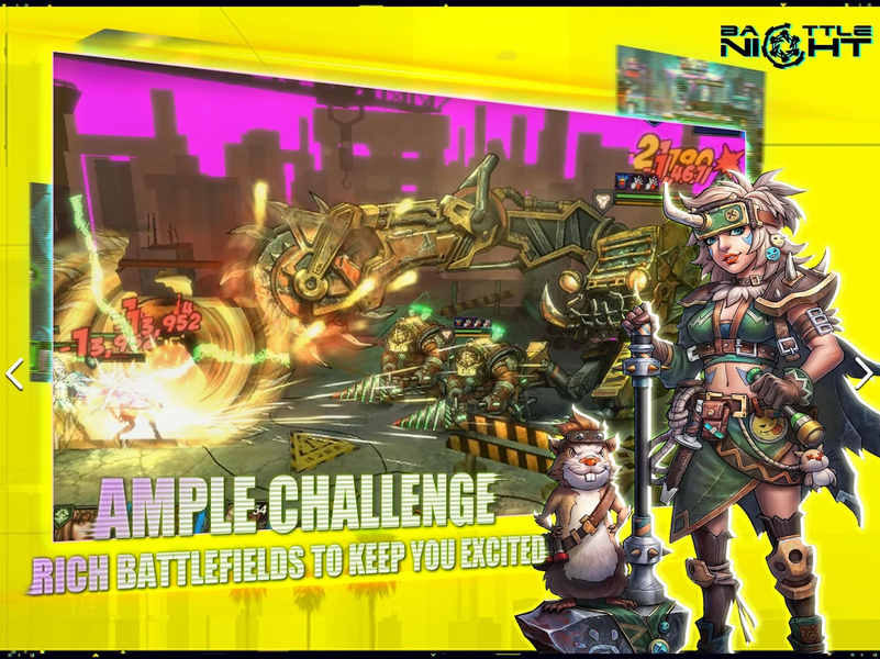 Battle Night: Cyberpunk RPG - Gameplay image of android game