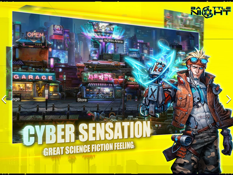 Battle Night: Cyberpunk RPG - Gameplay image of android game