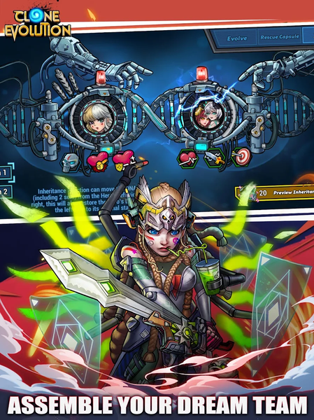 Clone Evolution: Cyber War RPG - عکس بازی موبایلی اندروید