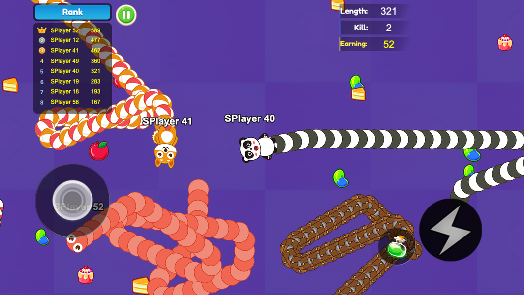 Snake Game - Fun Battle Games - Gameplay image of android game