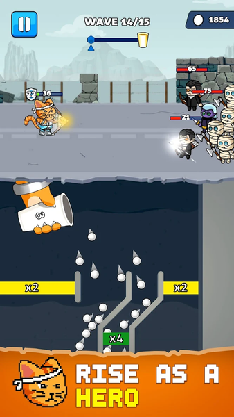 Cup Quest - Hero's Journey - Gameplay image of android game