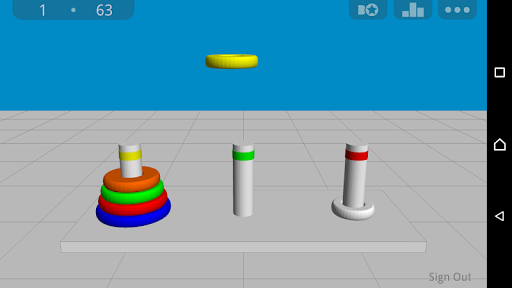 Hanoi 3D - Gameplay image of android game
