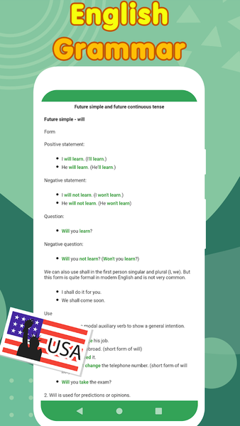 English Grammar:Verbs & tenses - عکس برنامه موبایلی اندروید