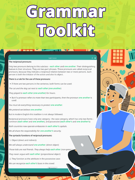 Learn English course: Pronouns - عکس برنامه موبایلی اندروید