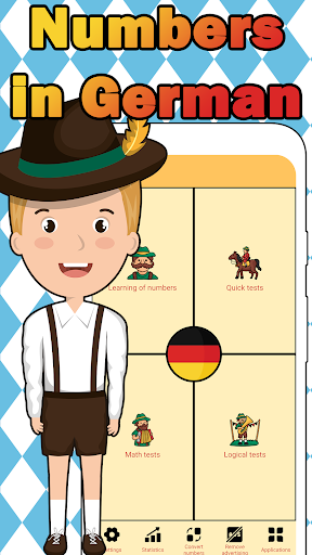 Numbers in German language - Image screenshot of android app