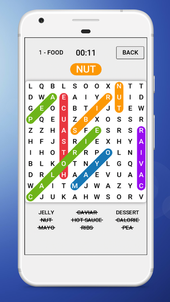Word Search Mania - Gameplay image of android game