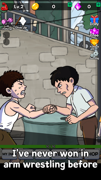 Arm Wrestling Clicker - Gameplay image of android game