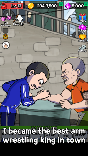 Arm Wrestling Clicker - Gameplay image of android game