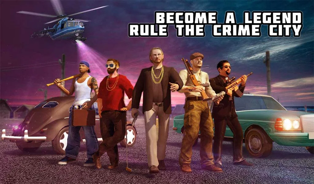 Gangster Crime City War Games - Gameplay image of android game
