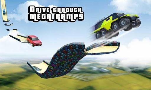 Mega Ramp Cruiser Car Stunt Racing Games 2018 - Gameplay image of android game