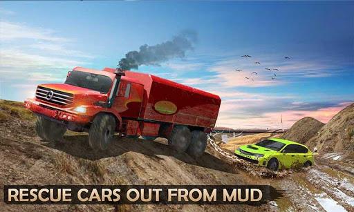 Extreme Offroad Mud Truck Simulator 6x6 Spin Tires - Gameplay image of android game