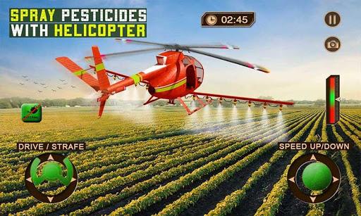 Flying Drone Farming Air Plane - Gameplay image of android game