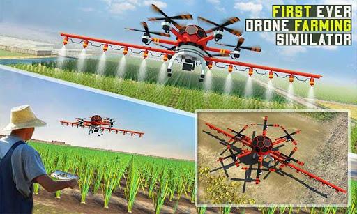 Flying Drone Farming Air Plane - Gameplay image of android game