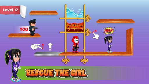 Pin pull girl puzzle game - Gameplay image of android game