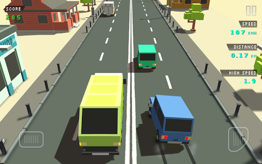 Blocky Traffic Racer - Gameplay image of android game