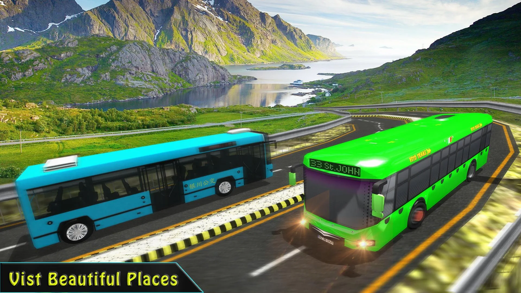 Offroad Bus Driving Simulator - Gameplay image of android game