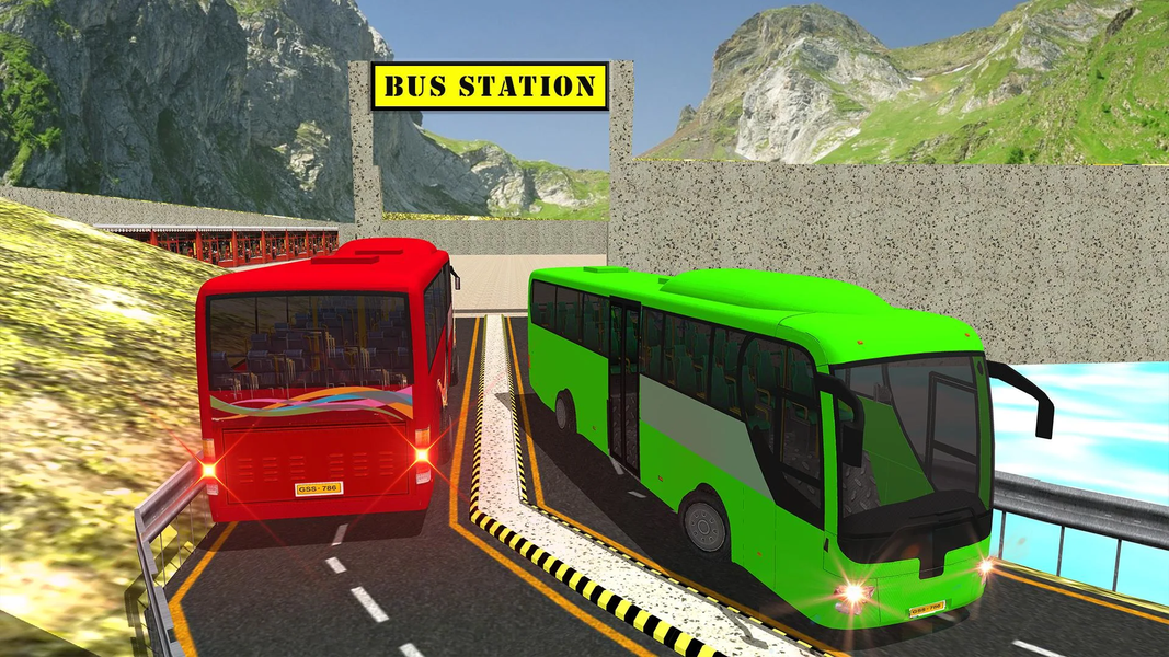 Offroad Bus Driving Simulator - Gameplay image of android game