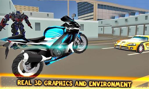 Car Robot Transformer 3D Game - Gameplay image of android game