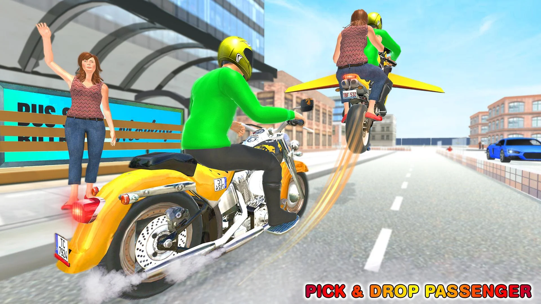 Futuristic Flying Bike Taxi Si - Image screenshot of android app