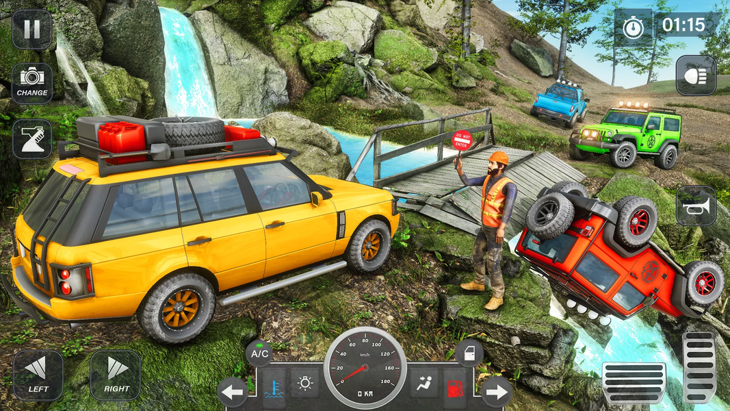 Offroad Jeep Driving Car Games - Gameplay image of android game