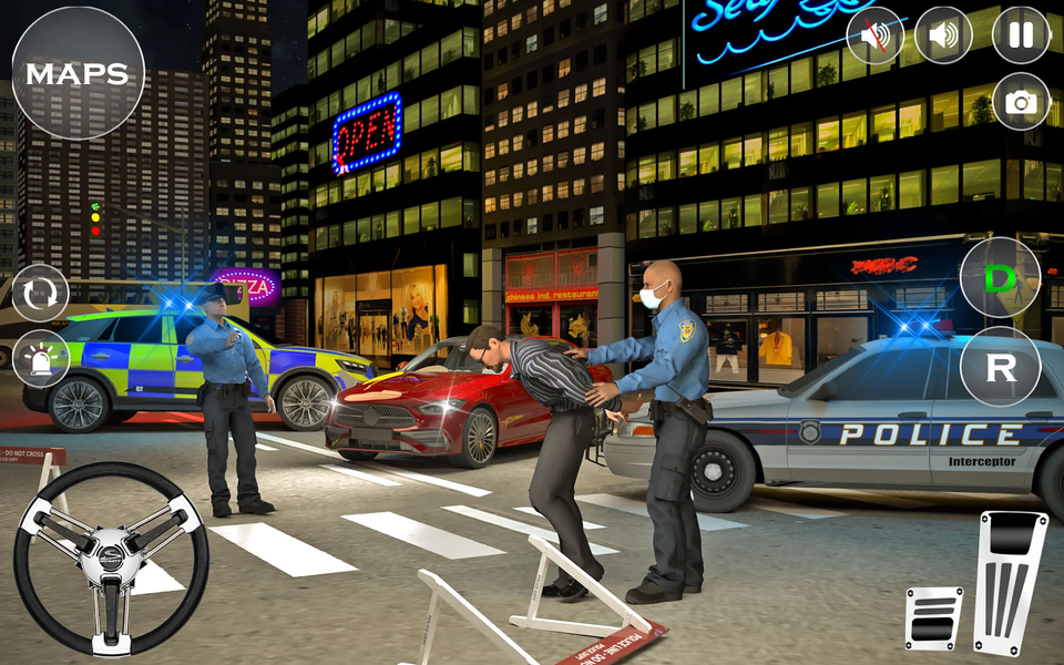 Police Game Simulator: Cop Car - Gameplay image of android game