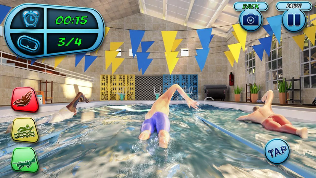 Swimming Pool Water Race Game - Gameplay image of android game