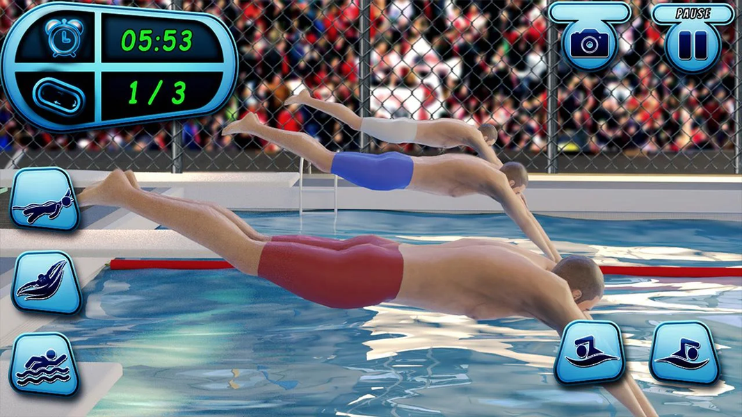 Swimming Pool Water Race Game - Gameplay image of android game