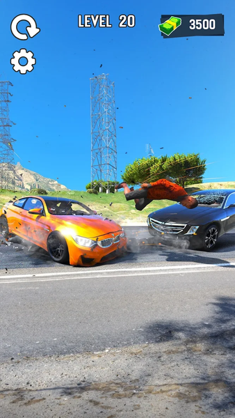 Ultimate Car Crash Game - Gameplay image of android game