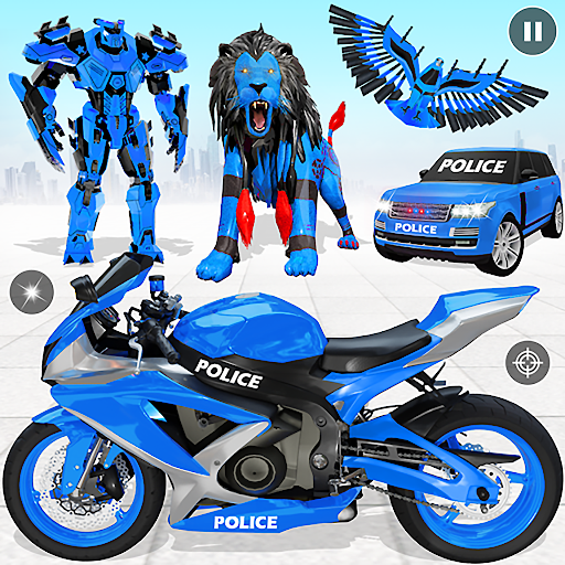 Police Eagle Robot Car Game 3d - Image screenshot of android app