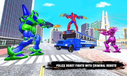 Police Bus Robot Car Game - Gameplay image of android game