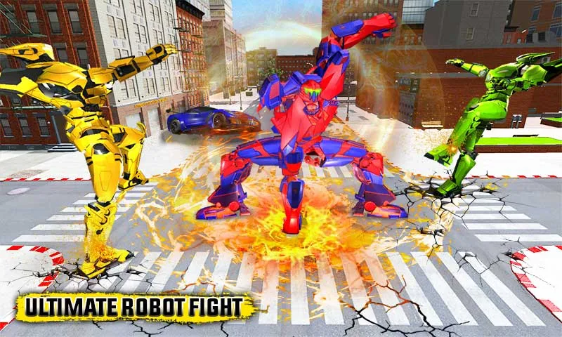 Taxi Helicopter Car Robot Game - Gameplay image of android game