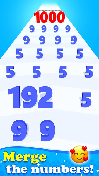 Number Run N Merge Master Game - Gameplay image of android game