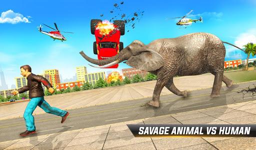 Angry Elephant City Attack Animal Attack Simulator - عکس بازی موبایلی اندروید
